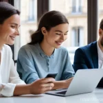 Home 16 핵심 가치와 고객 세분화 - **Prompt:** A diverse group of young French adults, casually dressed in stylish yet everyday attire,...