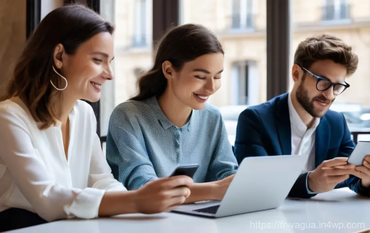 핵심 가치와 고객 세분화 - **Prompt:** A diverse group of young French adults, casually dressed in stylish yet everyday attire,...