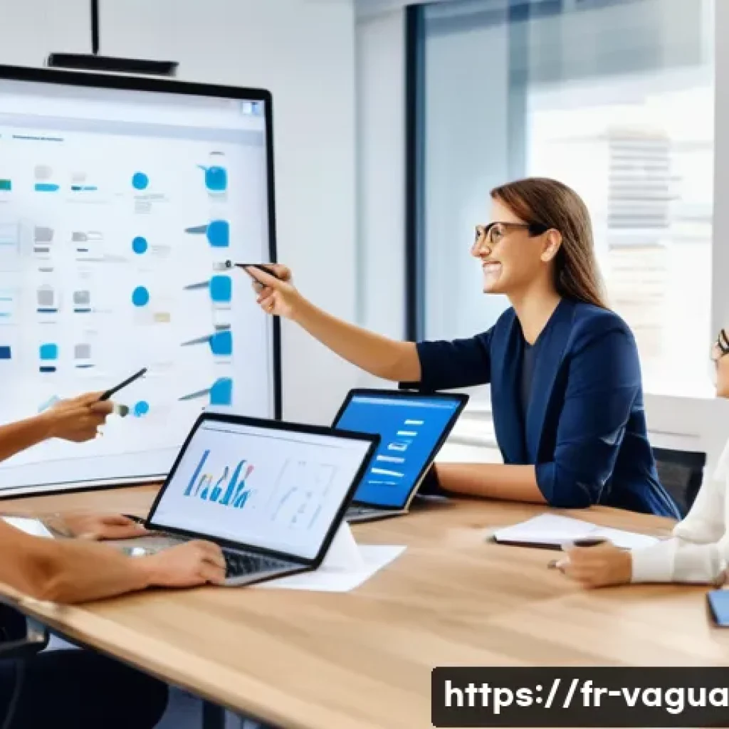 핵심 가치 명확화 사례  성공 기업 분석 - **Prompt:** A vibrant and diverse team of professionals, aged 25-55, dressed in smart casual busines...